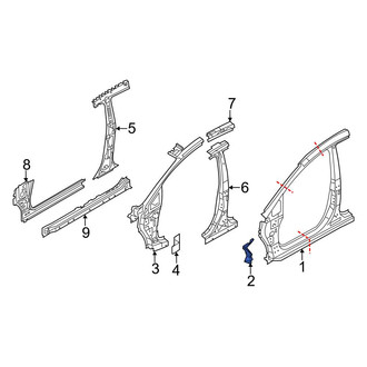 Ford OE - Left Body A-Pillar Baffle Plate
