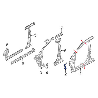 Ford OE - Left Body A-Pillar Baffle Plate