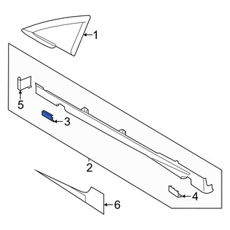 Ford OE - Front Left Rocker Panel Molding Cap