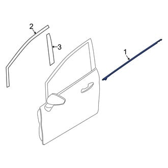 Ford OE - Front Right Door Window Belt Weatherstrip