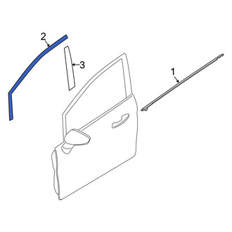 Ford OE - Front Left Upper Door Window Molding