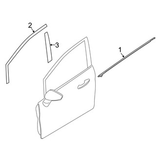Ford OE - Front Door - Exterior Trim