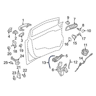 Ford OE - Front Upper Door Latch Cable