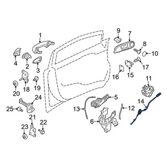 Ford OE - Front Lower Door Latch Cable