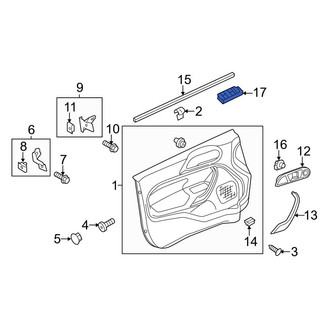 Ford OE - Front Left Door Window Switch
