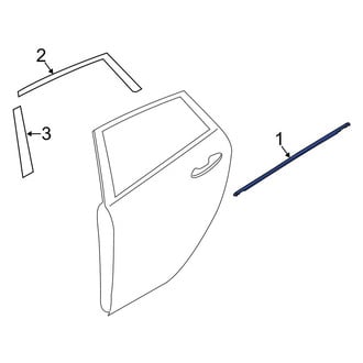Ford OE - Rear Right Door Window Belt Weatherstrip