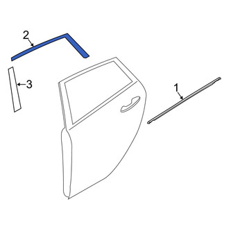 Ford OE - Rear Right Upper Door Belt Molding