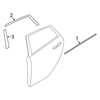 Ford OE - Rear Door - Exterior Trim (S / SE / SEL Sedan)