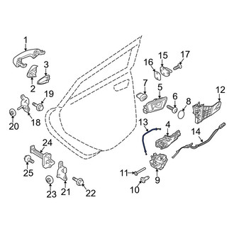 Ford OE - Rear Upper Door Latch Cable
