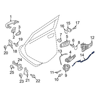 Ford OE - Rear Lower Door Latch Cable