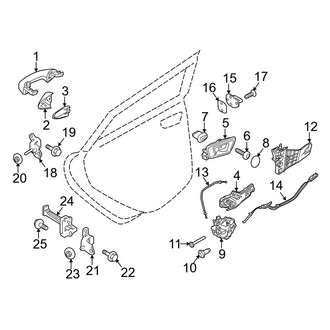 Ford OE - Rear Door - Lock & Hardware (S / SE / SEL Sedan)
