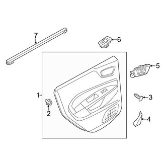 Ford OE - Rear Door - Interior Trim (S / SE / Titanium Sedan)