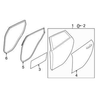 Ford OE - Rear Door - Door & Components (S / SE / Titanium Hatchback)