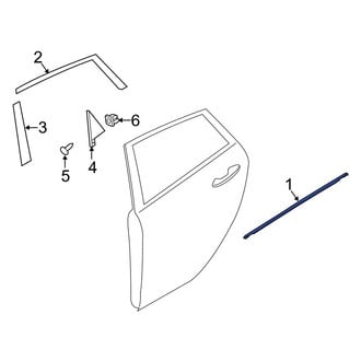 Ford OE - Rear Left Door Window Belt Weatherstrip