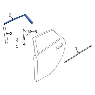 Ford OE - Rear Left Upper Door Reveal Molding