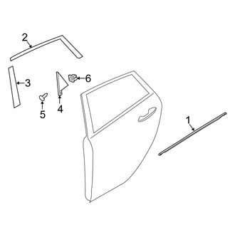 Ford OE - Rear Door - Exterior Trim (SE / SES Hatchback)