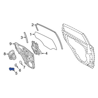 Ford OE - Rear Window Crank Handle