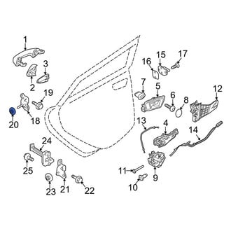 Ford OE - Upper Door Hinge Nut