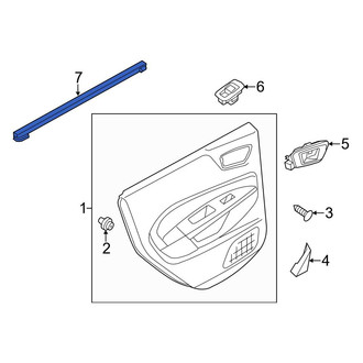 Ford OE - Rear Left Door Window Belt Weatherstrip