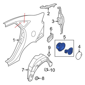 Ford OE - Rear Fuel Filler Housing