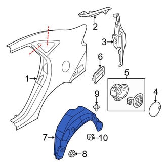 Ford OE - Rear Right Quarter Panel Splash Shield