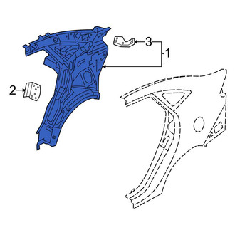 Ford OE - Rear Right Inner Quarter Panel