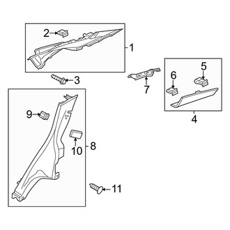 Ford OE - Quarter Panel - Interior Trim (S / SE / SEL Sedan)