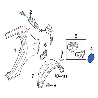 Ford OE - Rear Fuel Filler Door