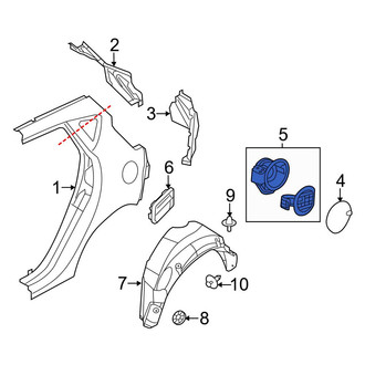Ford OE - Rear Fuel Filler Housing