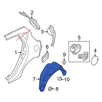 Ford OE - Rear Left Quarter Panel Splash Shield