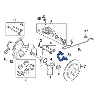 Ford OE - Rear Disc Brake Caliper Bracket
