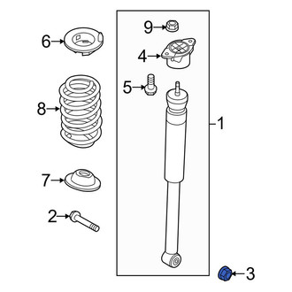 Ford OE - Suspension Shock Absorber Nut