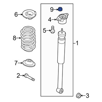 Ford OE - Suspension Shock Absorber Nut