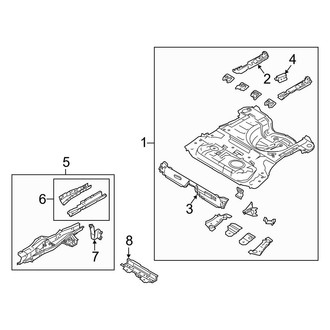 Ford OE - Rear Body & Floor - Floor & Rails (S / SE / SEL Sedan)