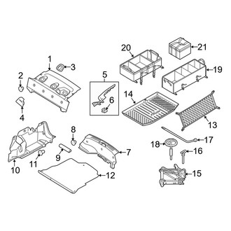 Ford OE - Rear Body & Floor - Interior Trim (S / SE / SEL Sedan)