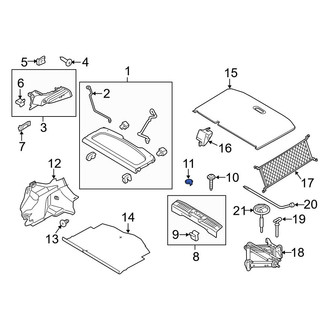 Ford OE - Rear Body Panel Trim Panel Cap