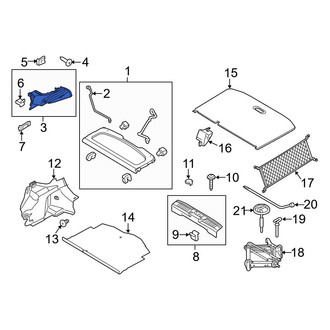 Ford OE - Rear Left Package Tray Trim Bracket