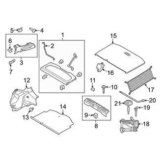 Ford OE - Rear Body & Floor - Interior Trim (S / SE / ST / Titanium Hatchback)