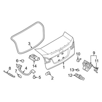Ford OE - Trunk Lid - Lid & Components (S / SE / SEL Sedan)