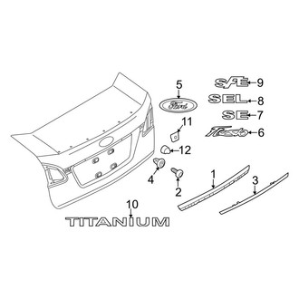 Ford OE - Trunk Lid - Exterior Trim (S / SE / SEL Sedan)