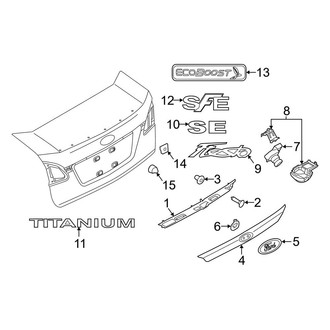 Ford OE - Trunk Lid - Exterior Trim (S / SE / Titanium Sedan)