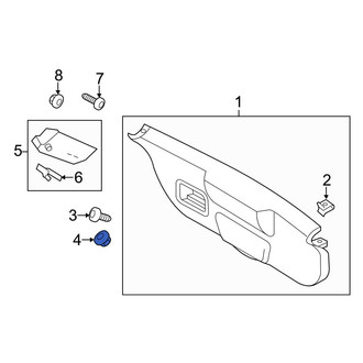 Ford OE - Left Fuel Filler Housing Nut