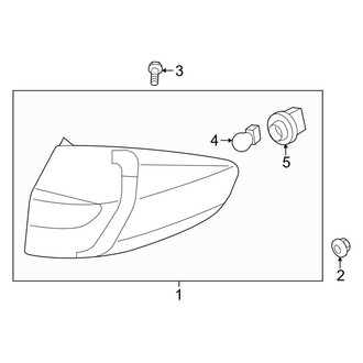 Ford OE - Rear Lamps - Tail Lamps (Outer), (S / SE / SEL Sedan)