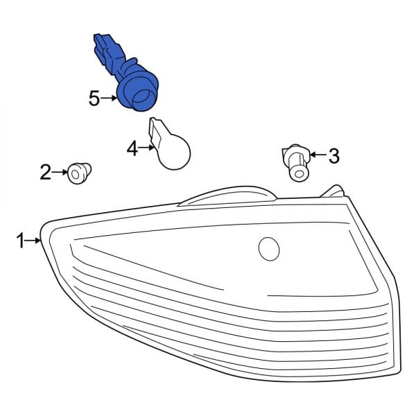 Ford OE D2BZ13K371B Rear Brake Light Socket
