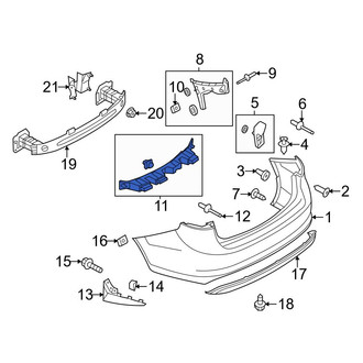 Ford OE - Rear Bumper Cover Reinforcement