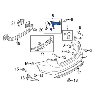 Ford OE - Rear Left Bumper Cover Bracket
