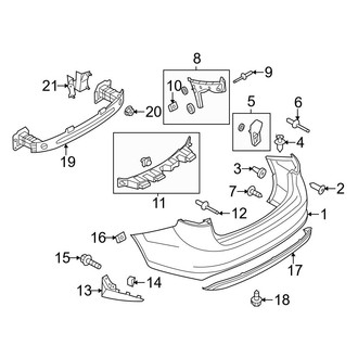 Ford OE - Rear Bumper - Bumper & Components (S / SE / SEL Sedan)