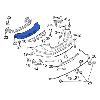 Ford OE - Rear Bumper Impact Absorber