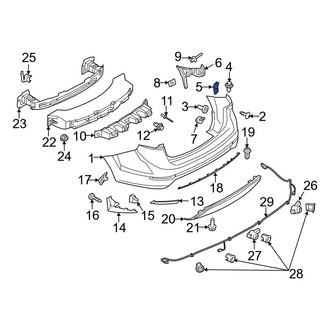 Ford OE - Rear Right Bumper Cover Support Rail Bracket