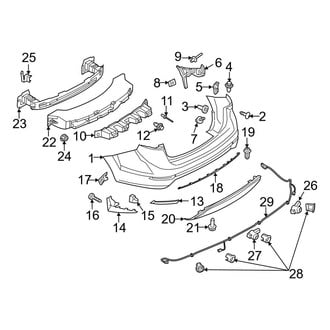 Ford OE - Rear Bumper - Bumper & Components (S / SE / Titanium Sedan)